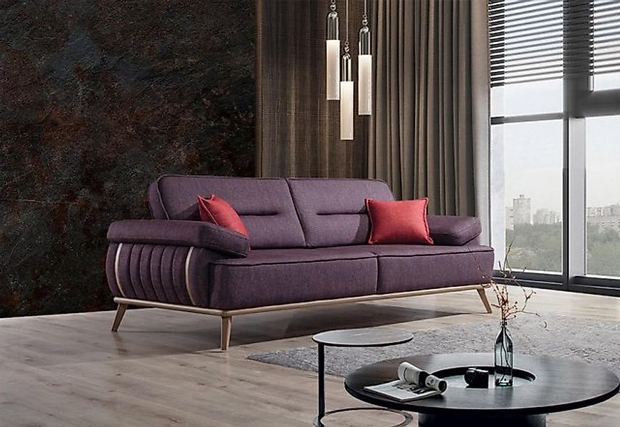 Xlmoebel 3-Sitzer Neuheit: Modernes, luxuriöses 3-Sitzer Sofa in Lila für d günstig online kaufen