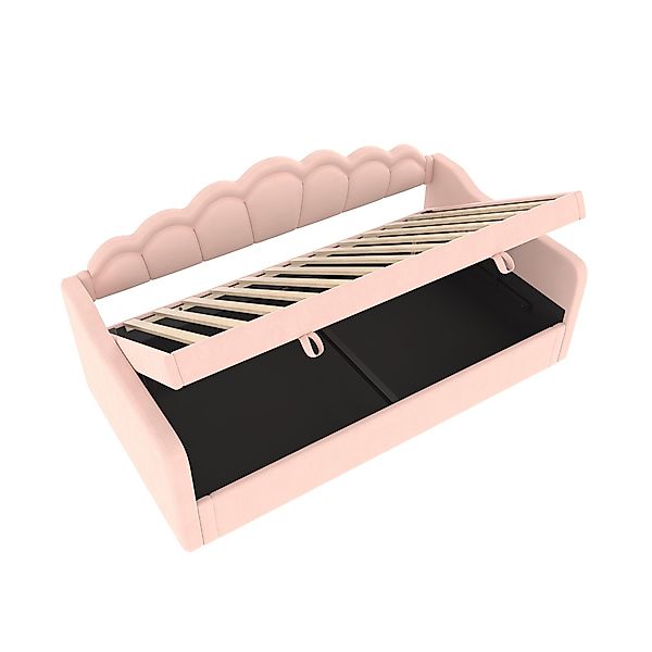 SOFTWEARY Schlafsofa mit LED-Beleuchtung, Bettkasten, 90x200 günstig online kaufen