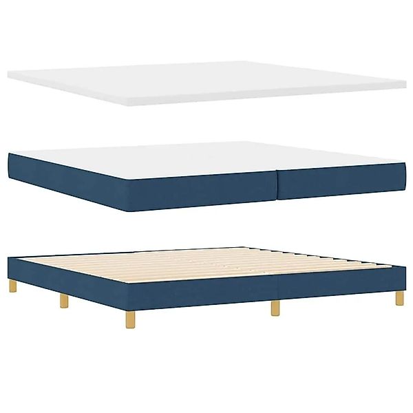 vidaXL Boxspringbett mit Matratze 90x200 cm Stoff Blau 3340303 günstig online kaufen