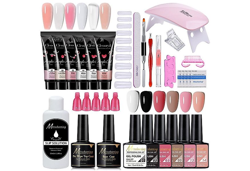 KINSI Nagellack-Set Gelnägel Starterset mit UV Lampe,Nagelverlängerung Kit, günstig online kaufen