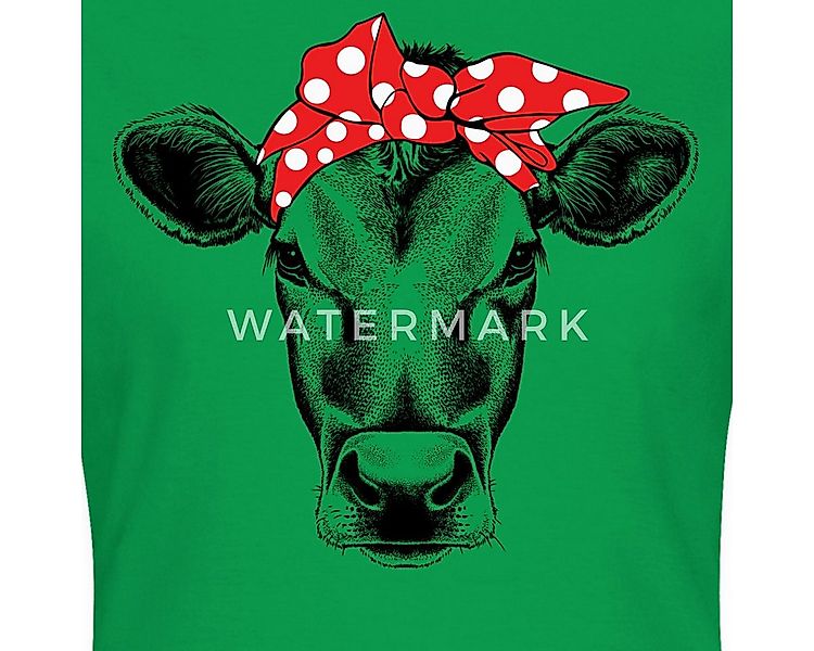 Spreadshirt T-Shirt Rockabilly Bandana Kuh Frauen T-Shirt (1-tlg) günstig online kaufen
