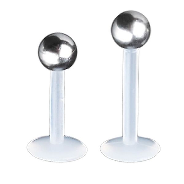 viva-adorno Piercing-Set Labret Lippenpiercing Bioflex Edelstahl Kugel Mado günstig online kaufen