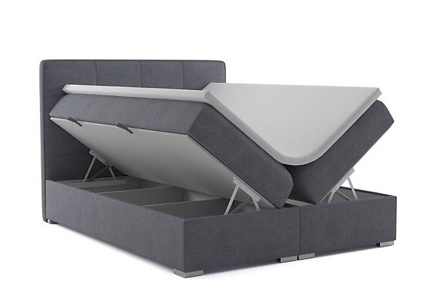 JVmoebel Bett Boxspring Bett Hotel Doppel Samt Luxus Betten Polster Bettkas günstig online kaufen