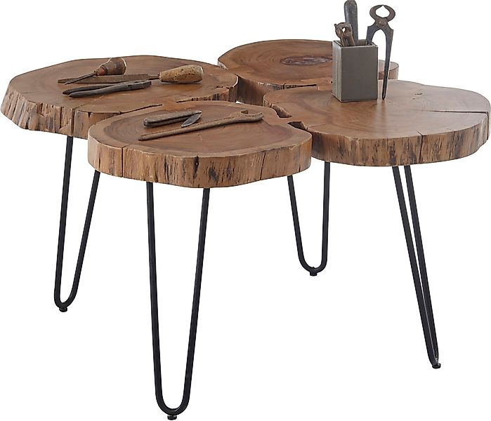 Stolkom Sp.z.o.o. Couchtisch Cole, Massivholz Akazie, günstig online kaufen