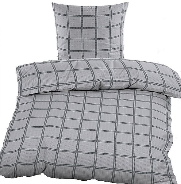 KH-Haushaltshandel Bettwäsche Seersucker Bettwäsche 135x200 +80x80cm, günstig online kaufen