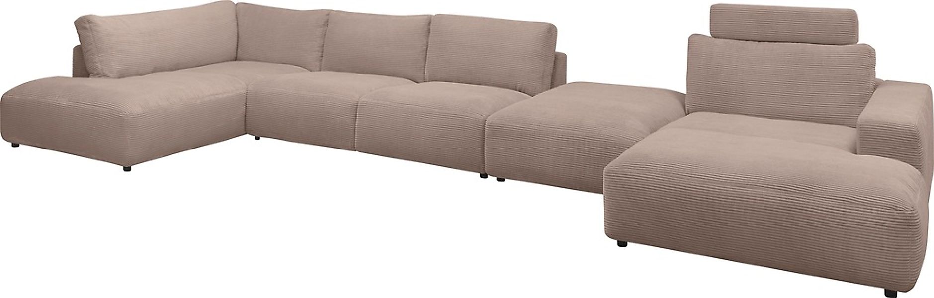 Musterring Wohnlandschaft "Lucia U-Form", Cord-Bezug, inklusive Kopfstütze, günstig online kaufen