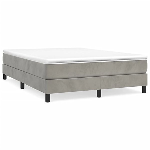 vidaXL Boxspringbett mit Matratze Hellgrau 140x190 cm Samt1380361 günstig online kaufen