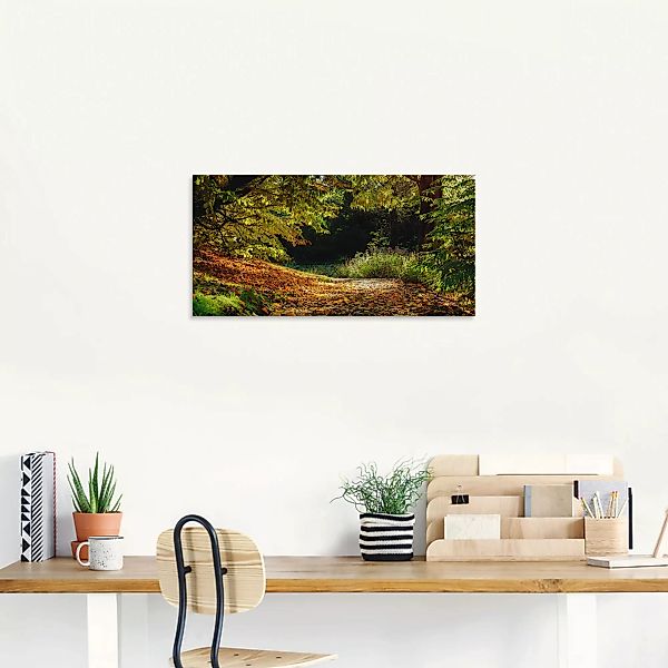 Artland Glasbild »Herbstteppich«, Wald, (1 St.) günstig online kaufen