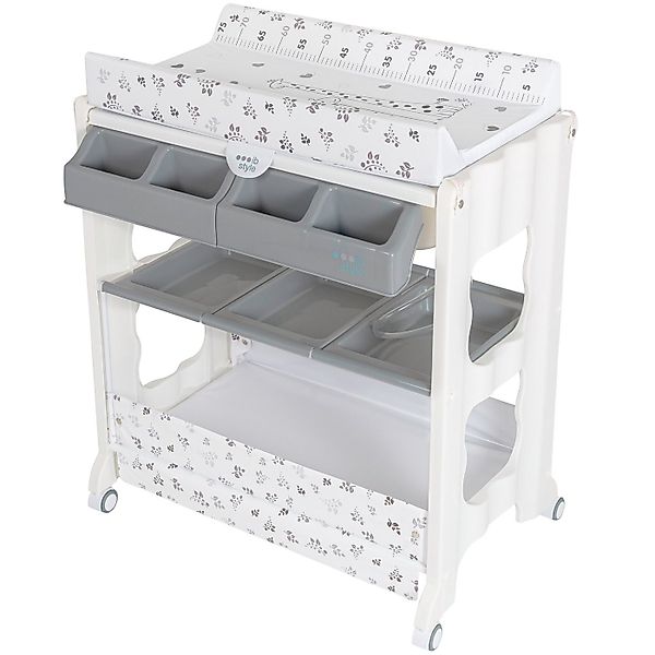 ib style Wickeltisch Isa Bade- & Wickelkombination rollbar Metric Giraffe, günstig online kaufen