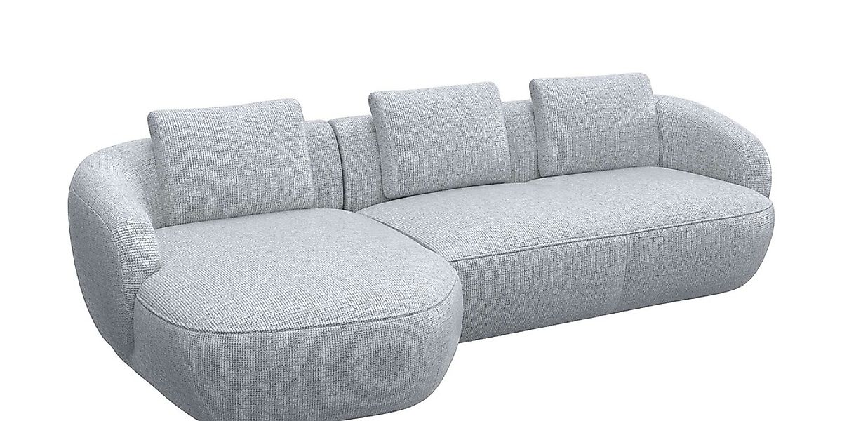 FLEXLUX Wohnlandschaft »Torino, rund, L-Form, Sofa-Ecke mit Recamiere, Long günstig online kaufen