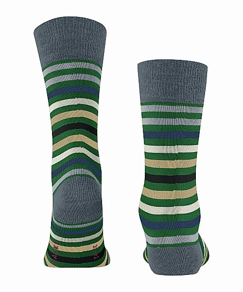 FALKE Tinted Stripe Herren Socken, 47-50, Grün, Streifen, Schurwolle, 13279 günstig online kaufen