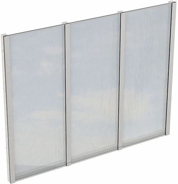 Skan Holz Seitenwand m. Polycarbonatplatten (FS) 255 x 200 cm Fichte Weiß günstig online kaufen