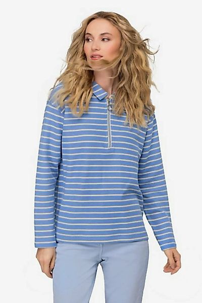Laurasøn Sweatshirt Sweatshirt Ringel Polokragen Langarm günstig online kaufen