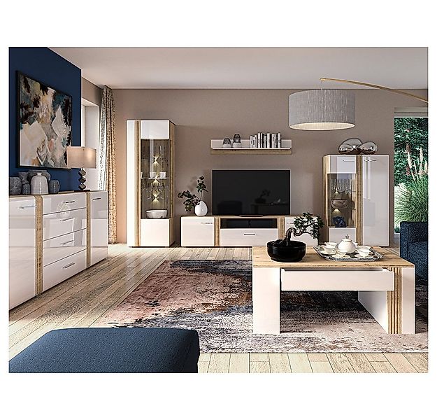 Lomadox Wohnzimmer-Set AKRON-131, (Mega-Spar-Set, 6-St., 6-tlg), Wohnzimmer günstig online kaufen