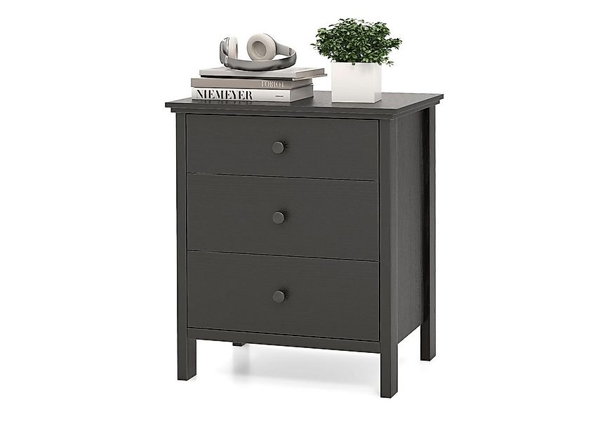 COSTWAY Nachttisch (1-St), Nachtkommode, mit 3 Schubladen, 56x45x66 cm günstig online kaufen
