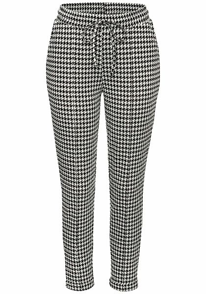LASCANA Schlupfhose mit Hahnentrittmuster und Eingrifftaschen, Joggpants günstig online kaufen