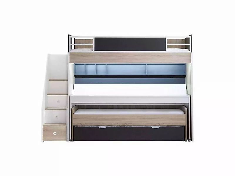 JVmoebel Etagenbett Luxus Etagenbett Bett 3 Schlafplätze Multifunktionsbett günstig online kaufen