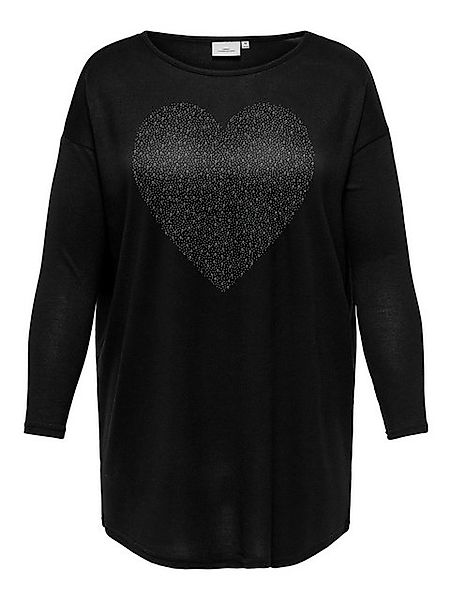 ONLY CARMAKOMA Langarmshirt "CARALBA LS LONG TOP JRS", mit Glitzernieten günstig online kaufen