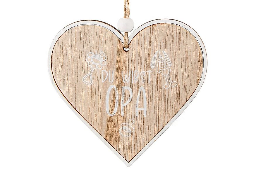 Logbuch-Verlag Dekofigur Du wirst Opa Geschenk Schwangerschaft Holzherz Bab günstig online kaufen