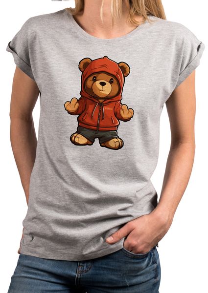 MAKAYA Print-Shirt Damen Kurzarm Baumwolle Schmetterling günstig online kaufen