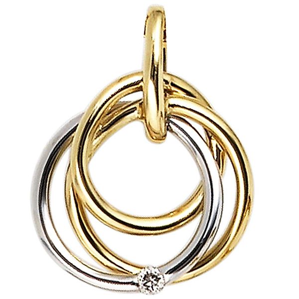 Schmuck Krone Kettenanhänger Anhänger 3 Ringe günstig online kaufen