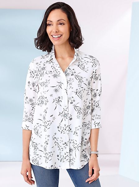 Sieh an! Klassische Bluse Longbluse günstig online kaufen