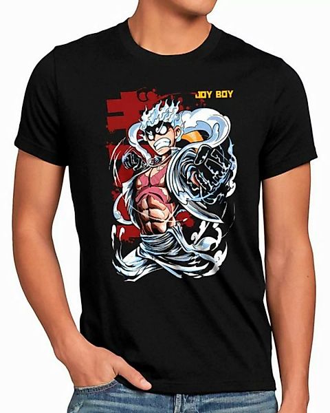 style3 T-Shirt Joy Boy Over one piece japan anime luffy manga monkey ruffy günstig online kaufen