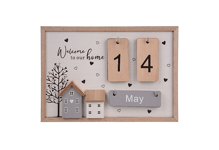 UNUS HOME Dekofigur Tischkalender Tageszähler (natur), Stilvoller Holzkalen günstig online kaufen