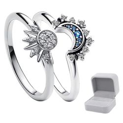 Refttenw Fingerring Paarring Set Sonne & günstig online kaufen
