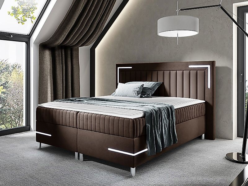 MIRJAN24 Boxspringbett Tenosi 3 LED (mit zwei Bettkästen), LED-Beleuchtung, günstig online kaufen