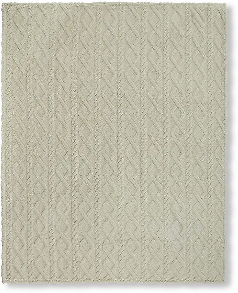 Descanso Plaid »Jacquard teddy«, Weich, Kuscheldecke, Wohndecke, Teddy, Jac günstig online kaufen