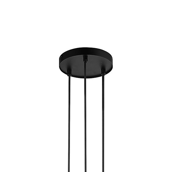 Hängeleuchte Sopel Lux, 3-flammig, rund, schwarz/silber, G9 günstig online kaufen