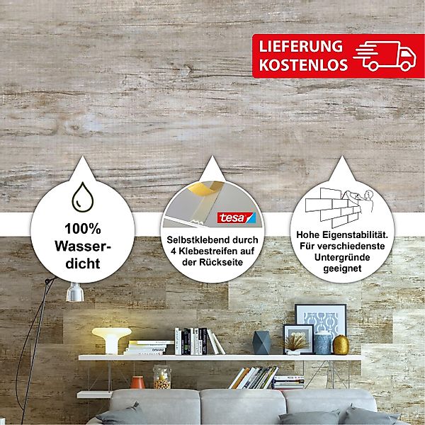 BARIDECOR Wandpaneel wasserfeste Wandfliese selbstklebend, BxL: günstig online kaufen