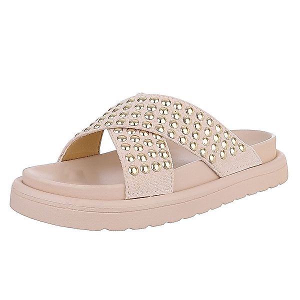 Ital-Design Stylische Damen-Sandalen mit Nieten für günstig online kaufen