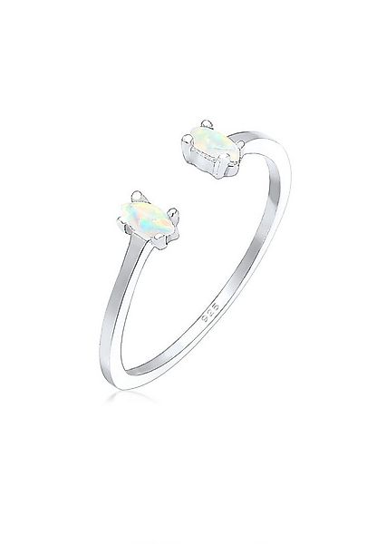 Elli Fingerring mit Opal Oval Offen Verstellbar 925 Silber günstig online kaufen