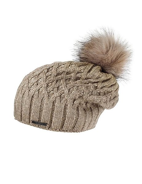CAPO Strickmütze CAPO-CERRI CAP fake fur pompon (1-St) günstig online kaufen