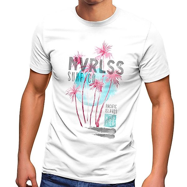 Neverless Print-Shirt Herren T-Shirt Palmen Sommer günstig online kaufen