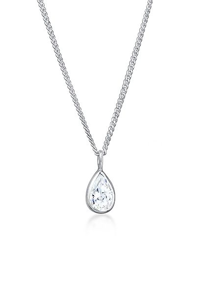 Elli Kette mit Anhänger Zirkonia Tropfen günstig online kaufen