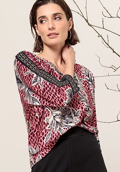 bianca Print-Shirt WALLY mit angedeuteter Wickeloptik günstig online kaufen