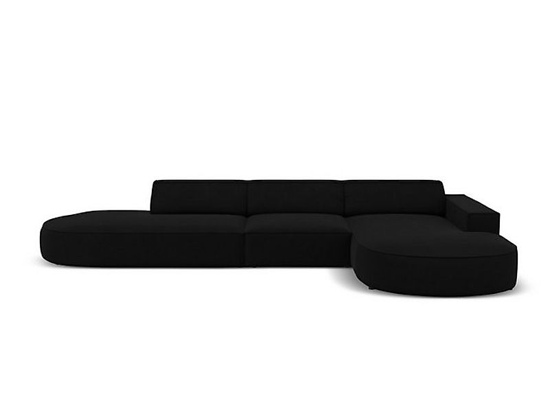 Micadoni Ecksofa Jodie, 4-Sitzer offen runde Recamiere günstig online kaufen