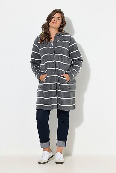 Laurasøn Sweatjacke Lange Fleecejacke Kapuze Langarm günstig online kaufen