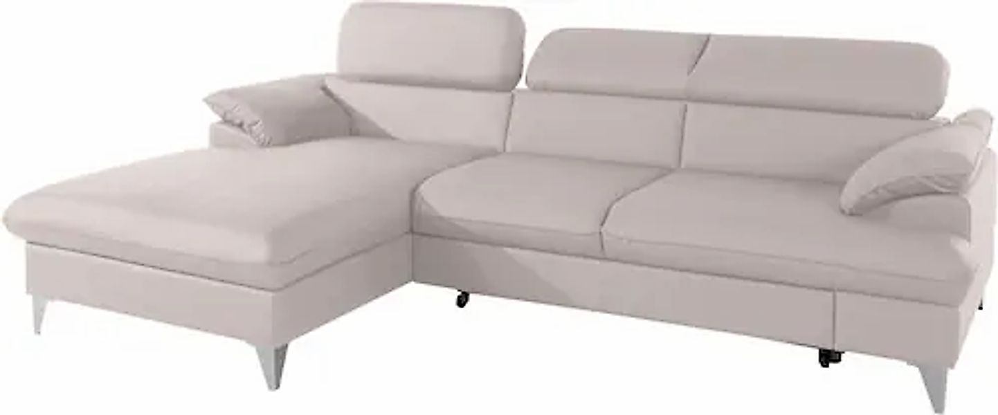 COTTA Ecksofa "Caluso L-Form" mit Kopfteilverstellung, wahlweise mit Bettfu günstig online kaufen