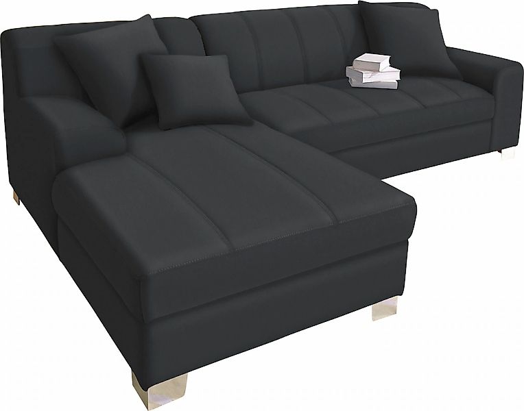 DOMO collection Ecksofa "Turah incl. Zierkissen, moderne Steppung, auch in günstig online kaufen