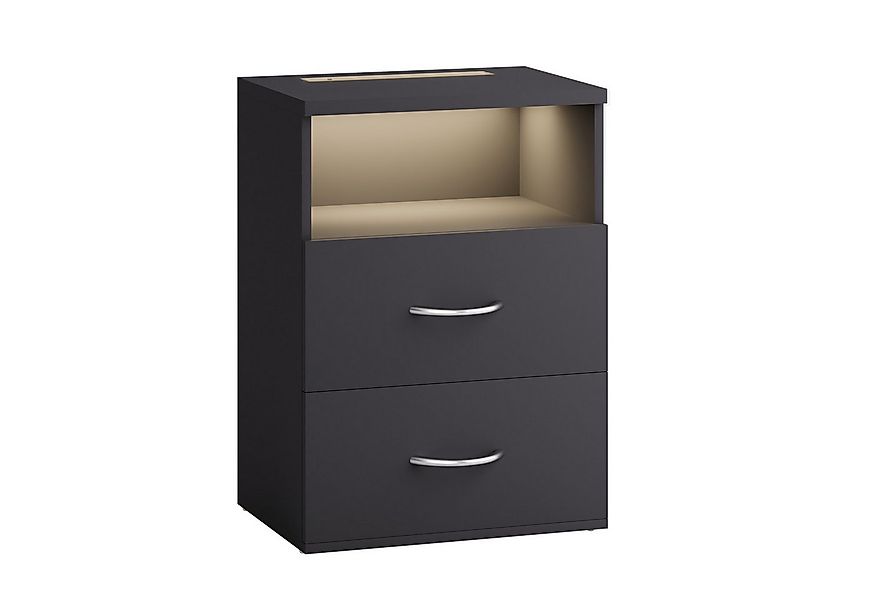 Casaria Nachttisch Jamie (1-St), mit Touch LED Beleuchtung 40x28x55cm Dimmb günstig online kaufen