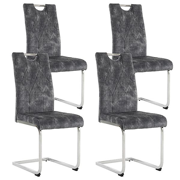 Esstisch Stühle, Set 4, mit hochwertiger Samtstoff, Rutschfest, ergonomisch günstig online kaufen