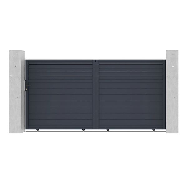 Casanoov Schiebetor Aus Aluminium 3 5M Carpatia H 180Cm Grau günstig online kaufen