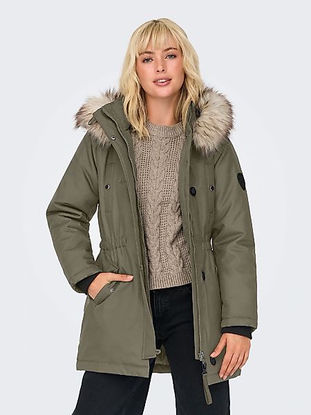 ONLY Parka "ONLIRIS FUR WINTER PARKA LIFE CC OTW", mit Kapuze, mit verdeckt günstig online kaufen