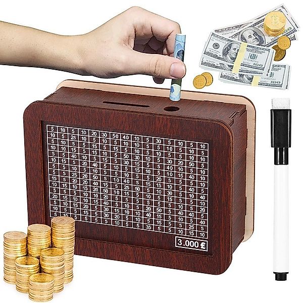 BlingBin Spardose Geld sparen, Holz Sparbüchse günstig online kaufen