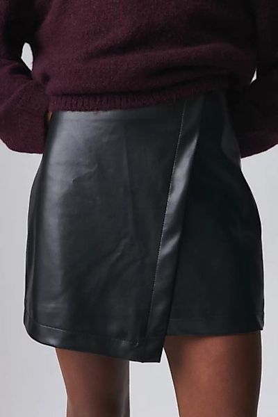 Gina Tricot Minirock - Kunstlederrock im Wickelstil – Mini Wrap PU Skirt günstig online kaufen