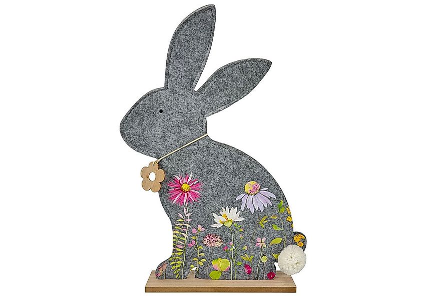 Online-Fuchs Osterhase Figur XL aus Filz und Holz - 53 cm groß - Dekoration günstig online kaufen